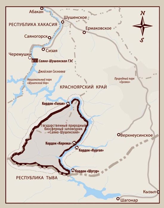 Шушенский район карта с населенными пунктами