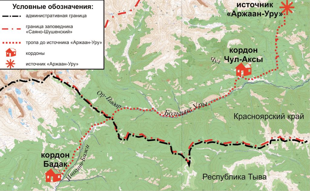 Саяно шушенский заповедник карта